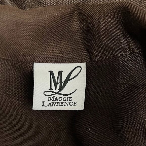 Maggie Lawrence Blazer VTG Womens Size 18/20 Brown Career Wear - Picture 4 of 4